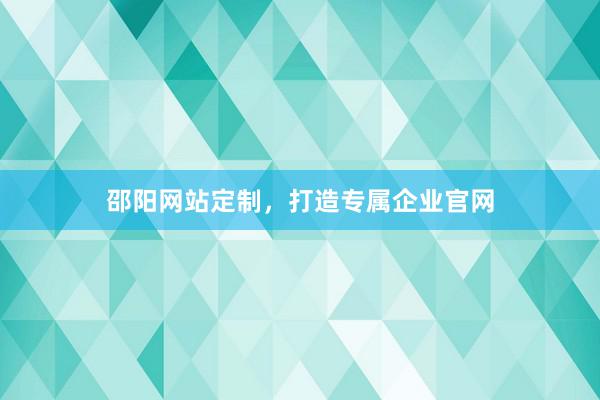邵阳网站定制，打造专属企业官网